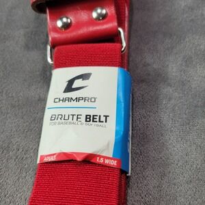 Champro Brute Belt Red‎ Adult Baseball Softball 1.5 Inch Wide